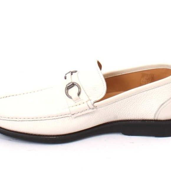 ROBERTO SERPENTINI 48510 White Leather Moccasins Loafers main image 8